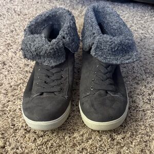 Brash Gray High-Top Sneakers